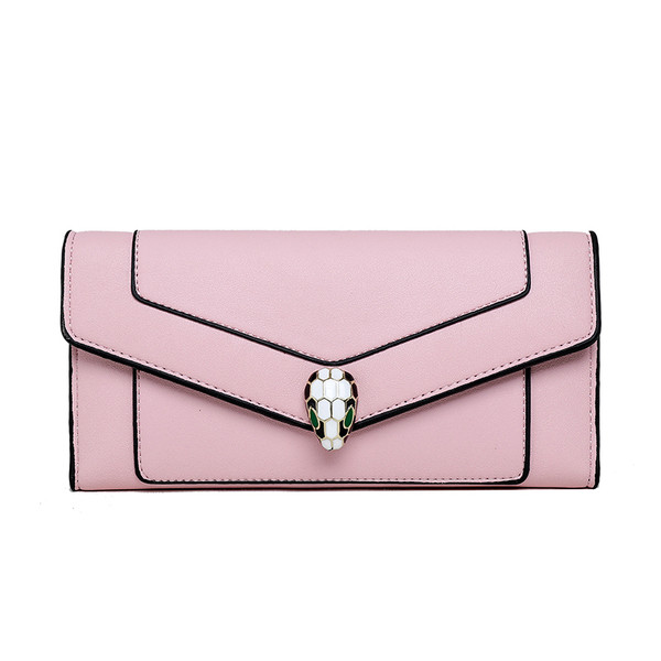 Portofel de dama din piele cu decor in mai multe culori