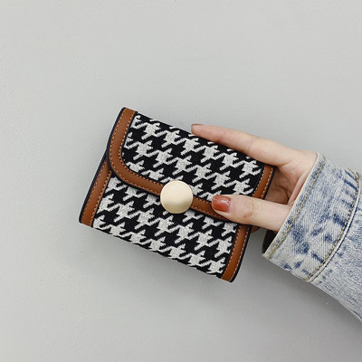 Portofel de dama bicolor cu inchidere metalica