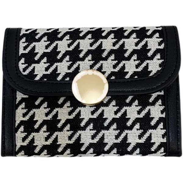 Portofel de dama bicolor cu inchidere metalica