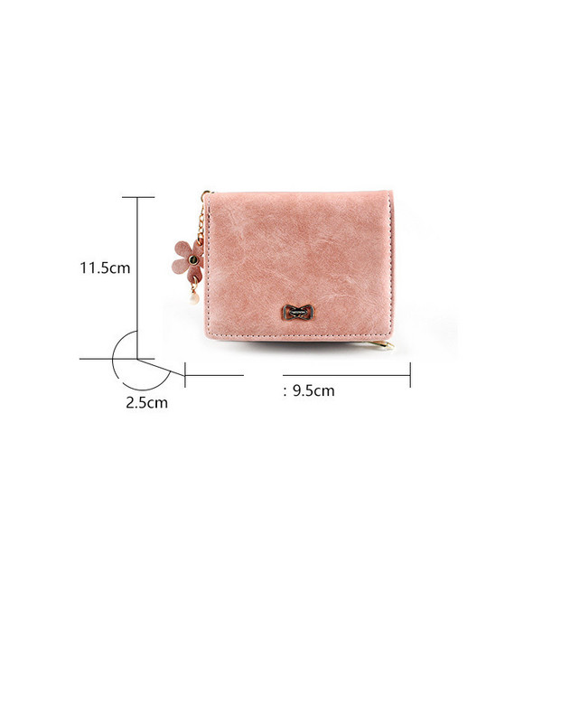 Naiste nahast rahakott metallist liblika ja trükiga