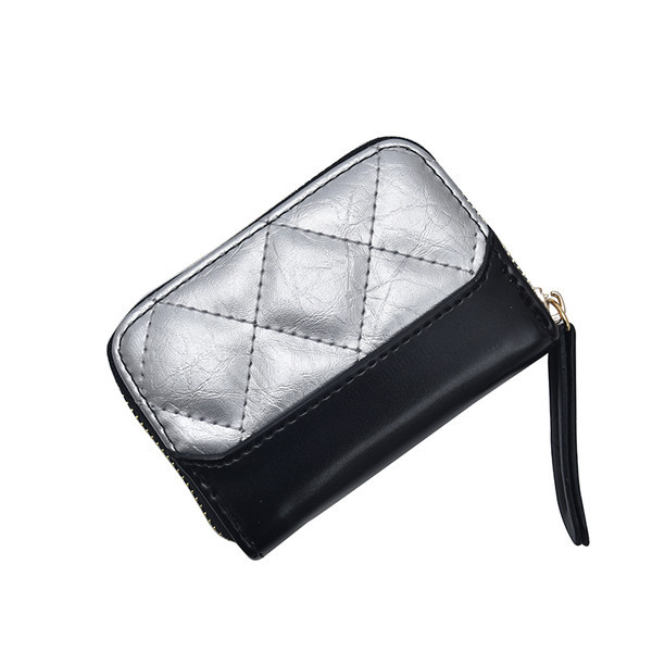 Portofel casual de dama din piele cu fermoar