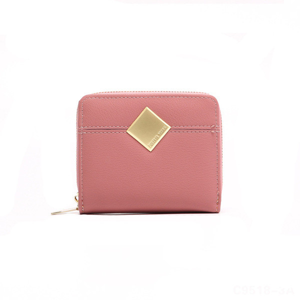 Portofel de dama cu fermoar si element metalic