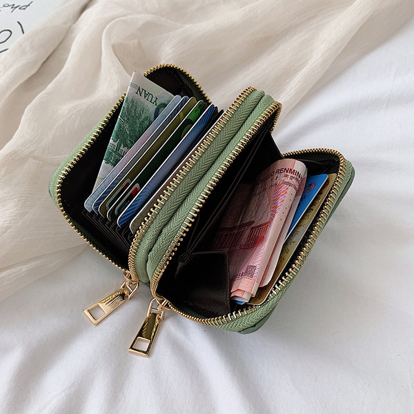 Model nou portofel de dama din piele cu fermoar