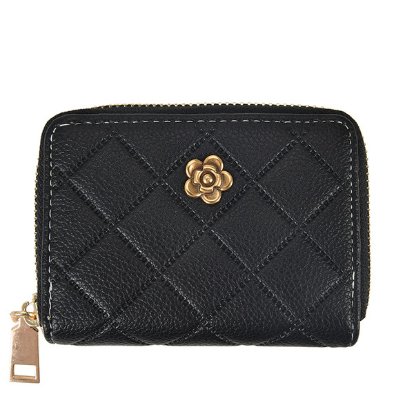 Naiste igapäevane rahakott luku ja metallelemendiga