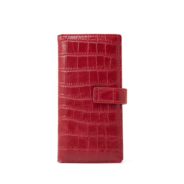 Portofel de dama monocolor cu inchidere metalica