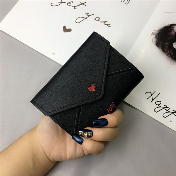 Öko-nahast moodne väike rahakott tikandiga