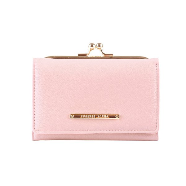 Σύγχρονο γυναικείο πορτοφόλι με μεταλλική στερέωση