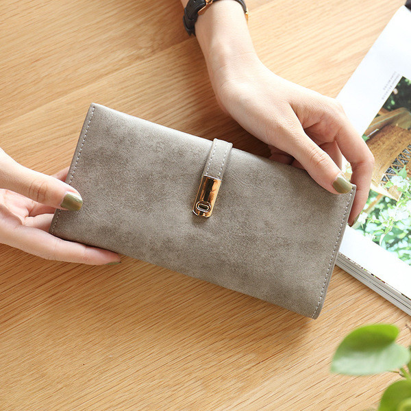 Naiste metallist kinnitusega rahakott