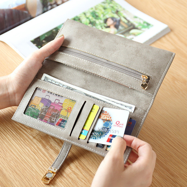 Naiste metallist kinnitusega rahakott