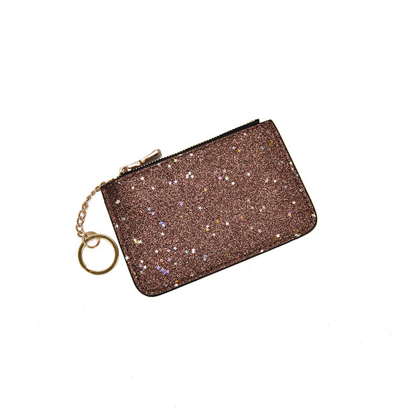 Naiste läikiv rahakott luku ja ripatsiga