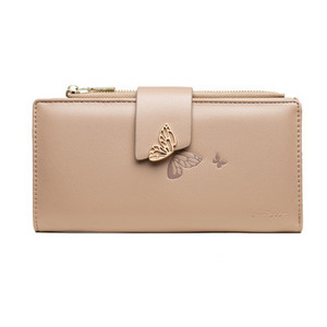 Naiste nahast rahakott metallist kaunistuse ja lukuga