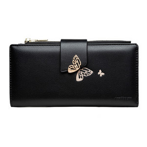 Naiste nahast rahakott metallist kaunistuse ja lukuga