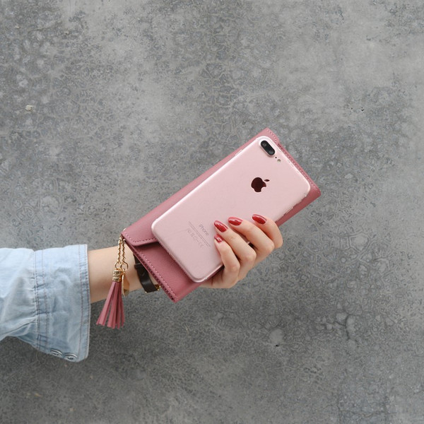 Moodne nahast naiste rahakott tutiga