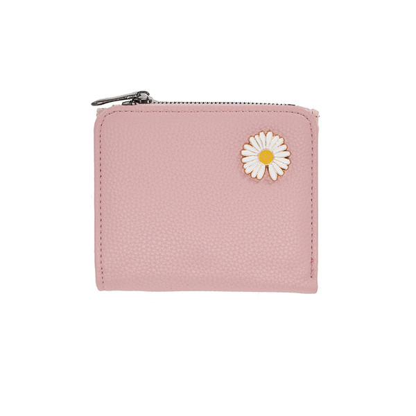 Moderni moteriška odinė piniginė su užtrauktuku