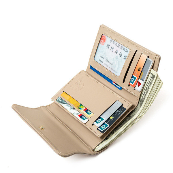 Naiste rahakott metallist lillega - ökonahk