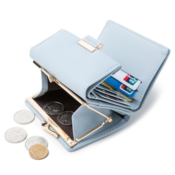 Naiste rahakott metallist luku ja münditaskuga