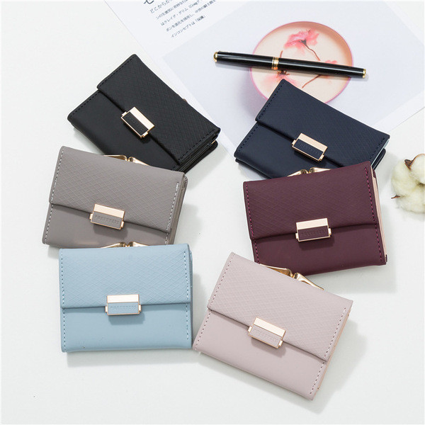 Naiste rahakott metallist luku ja münditaskuga