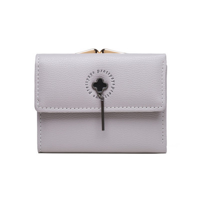 Γυναικείο έκο δερμάτινο πορτοφόλι με μεταλλική στερέωση