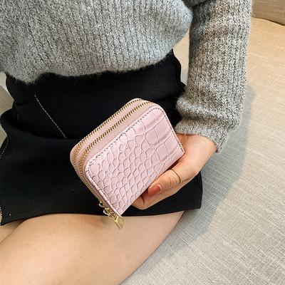 Έκο δερμάτινο γυναικείο πορτοφόλι με φερμουάρ