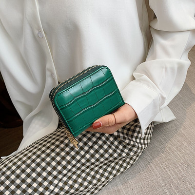 Έκο δερμάτινο γυναικείο πορτοφόλι με φερμουάρ