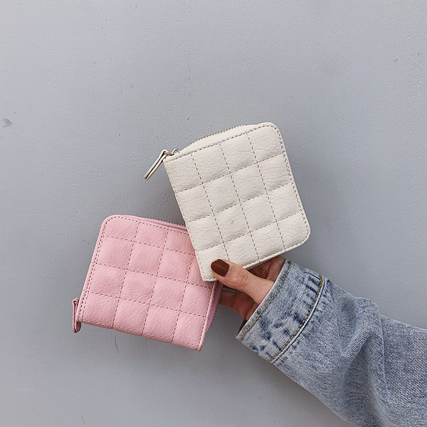 Női kis pénztárca eko bőrből, cipzárral