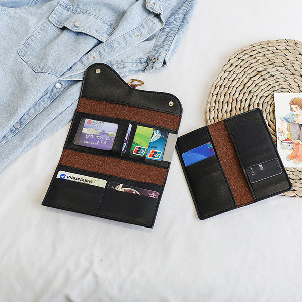 Portofel de dama din piele cu element metalic si inchizator