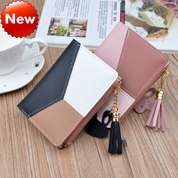 Naiste värviline rahakott kunstnahast tutiga