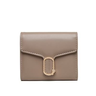 Portofel mic din piele cu decor metalic