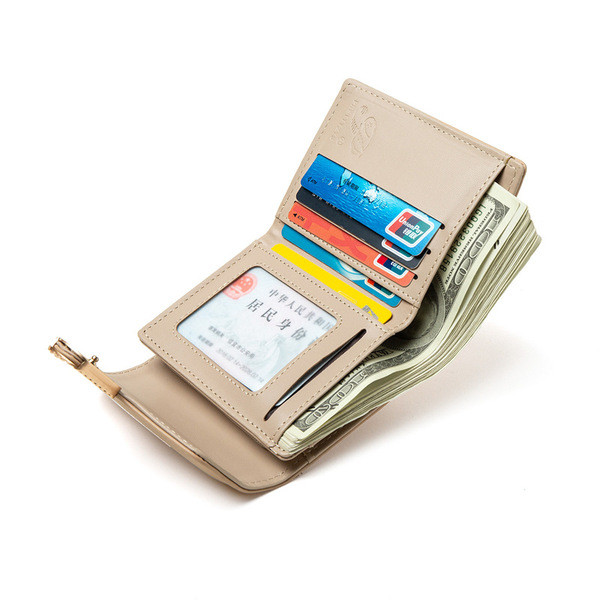 Portofel mic din piele cu decor metalic