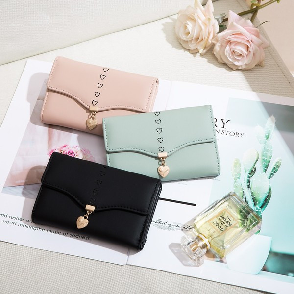 Portofel de dama cu inima metalica