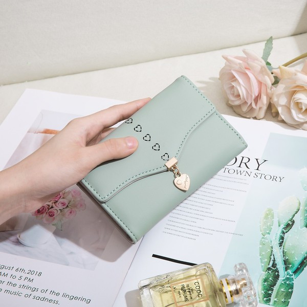 Portofel de dama cu inima metalica