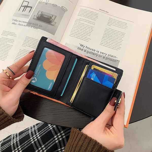 Naiste värviline metallist elemendiga rahakott