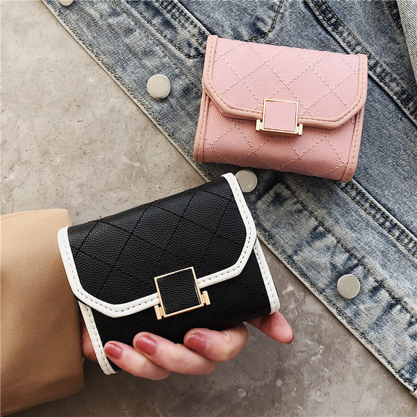 Portofel de dama modern din piele cu catarama