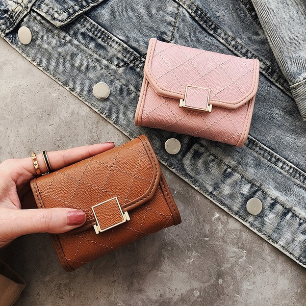 Portofel de dama modern din piele cu catarama