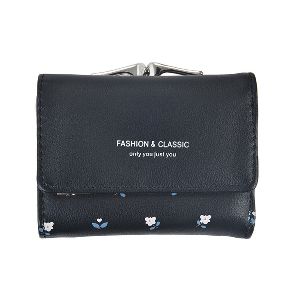 Modern női pénztárca rátéttel és felirattal