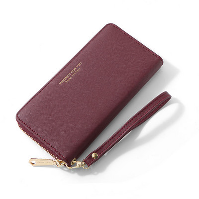 Κομψό γυναικείο πορτοφόλι με φερμουάρ και αφαιρούμενη λαβή