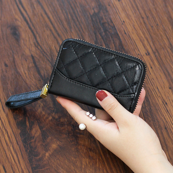 Női pénztárca ökobőr cipzárral öt színben