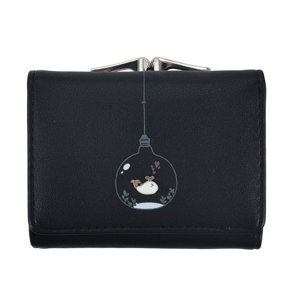 Nappali női bőr pénztárca rátéttel