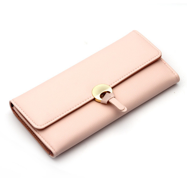 Moodne metallist kinnitusega nahast naiste rahakott