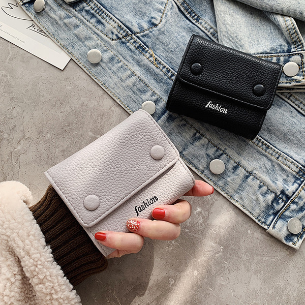 Öko-nahast väike naiste rahakott kirjaga