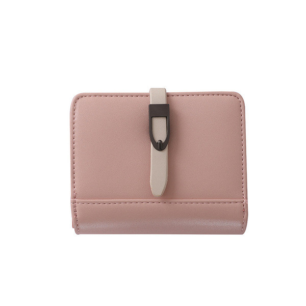 Női bőr pénztárca fém kapoccsal és csattal