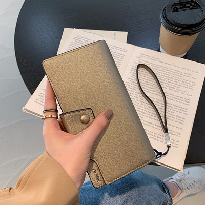 Moodne käepidemega nahast naiste rahakott