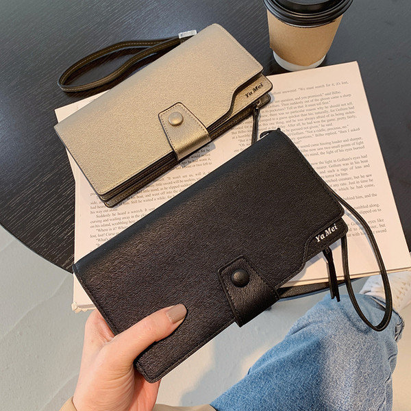 Moodne käepidemega nahast naiste rahakott