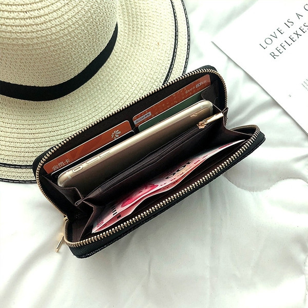 Új modell női pénztárca eko bőrből, fényes hatással