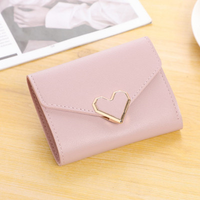 Mini ženski novčanik s 3D kopčom u obliku srca