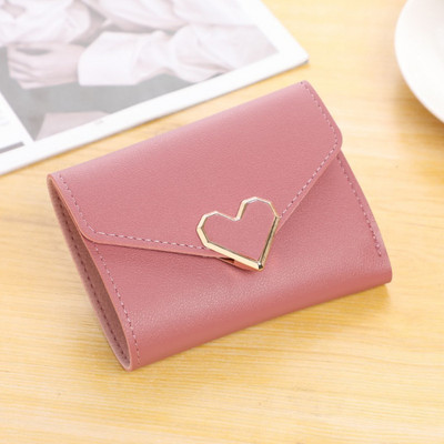 Mini ženski novčanik s 3D kopčom u obliku srca