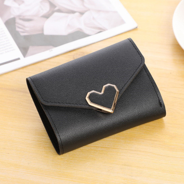 Mini ženski novčanik s 3D kopčom u obliku srca