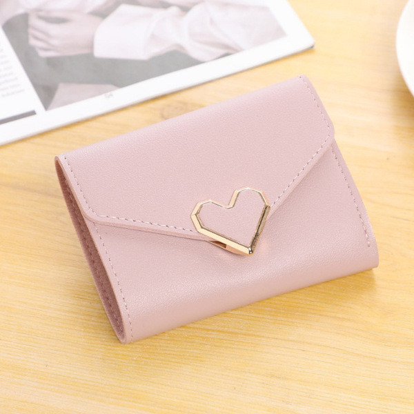 Mini ženski novčanik s 3D kopčom u obliku srca