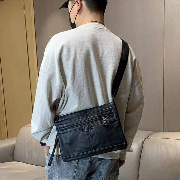 Pika sanga ja lukuga meeste tekstiilist kott