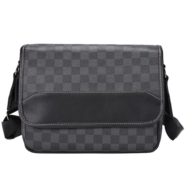 Férfi öko bőr táska textil fogantyúval szürke színben